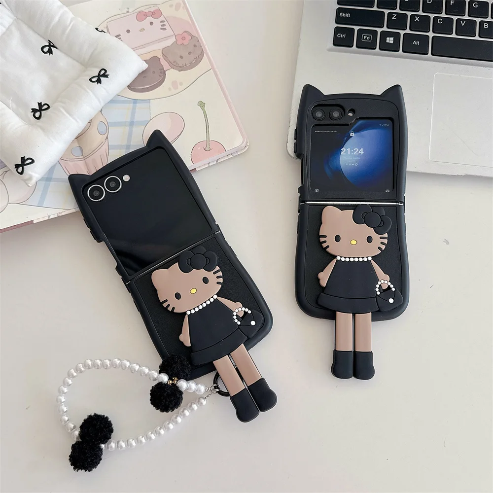 Cute Cat's Ear With Hellokitty Stand Phone case for Samsung Galaxy Z Flip7 Flip6 7 FE flip4 3 5G flip 5 6 Cover With Chain Cases
Cute Cat's Ear With Hellokitty Stand Phone case for Samsung Galaxy Z Flip7 Flip6 7 FE flip4 3 5G flip 5 6 Cover With Chain Cases