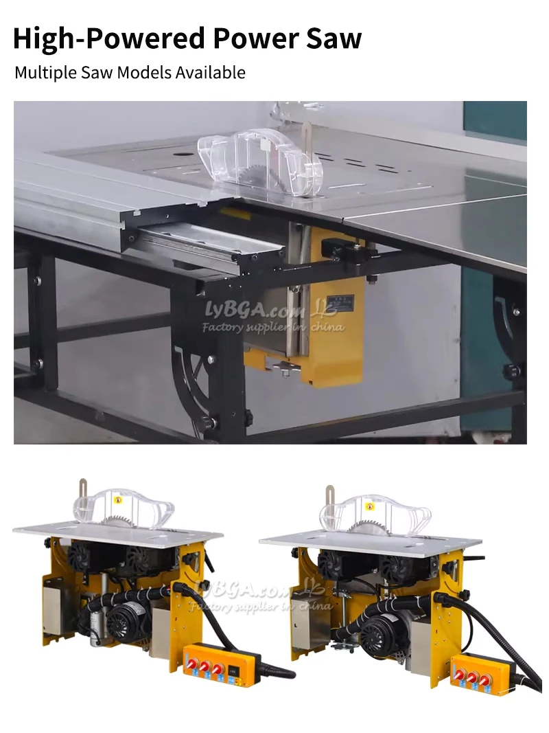 LY Swing Arm Table Saw with 4-Way Adjustable Arm Dual Blades Design for High Precision Wood Panel Cutting Operation
LY Swing Arm Table Saw with 4-Way Adjustable Arm Dual Blades Design for High Precision Wood Panel Cutting Operation