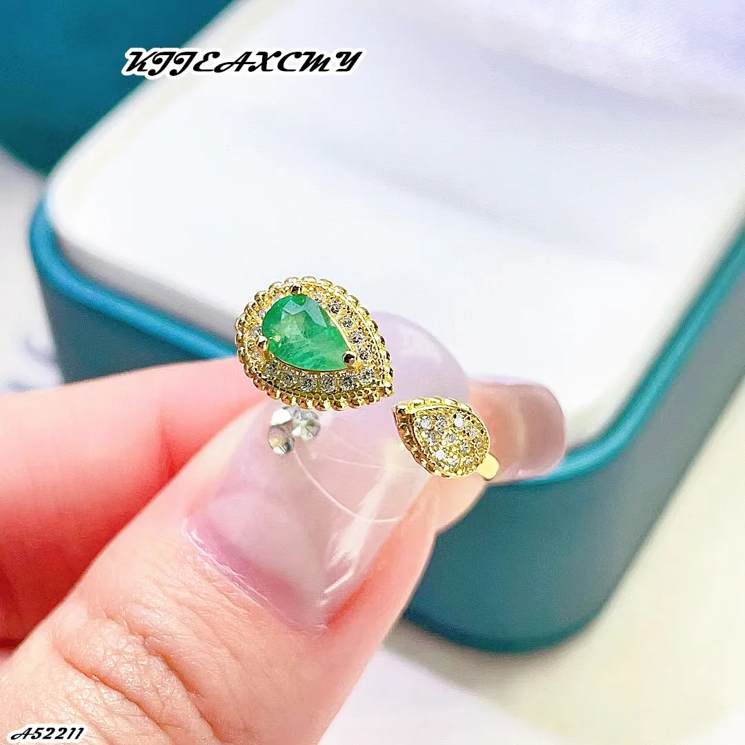 Boutique Jewelry 925 Sterling Silver Natural Gem Emerald Women's Open Ring Girl Bride Party Wedding Birthday Gift New Year Valen
Boutique Jewelry 925 Sterling Silver Natural Gem Emerald Women's Open Ring Girl Bride Party Wedding Birthday Gift New Year Valen
