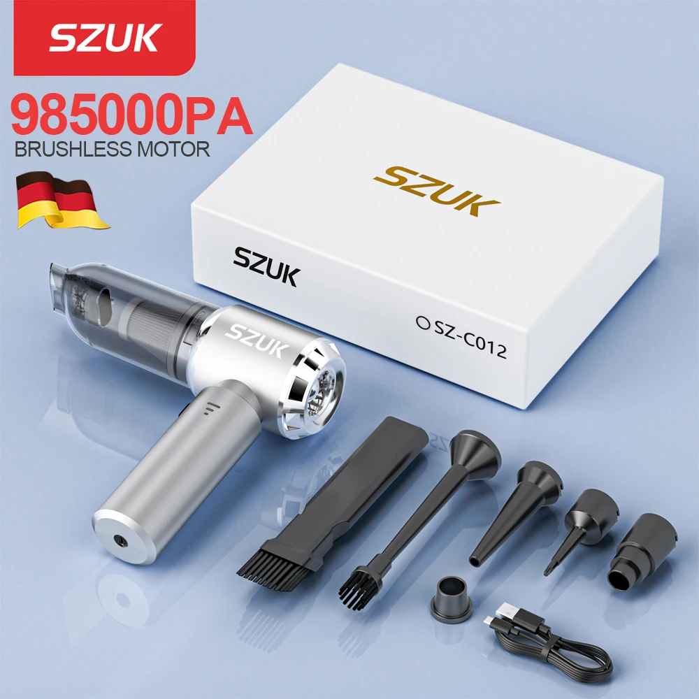 SZUK 985000PA Car Vacuum Mini Powerful Cleaner Strong Suction Handheld for Car Cleaning Machine Portable Wireless Home Appliance
SZUK 985000PA Car Vacuum Mini Powerful Cleaner Strong Suction Handheld for Car Cleaning Machine Portable Wireless Home Appliance