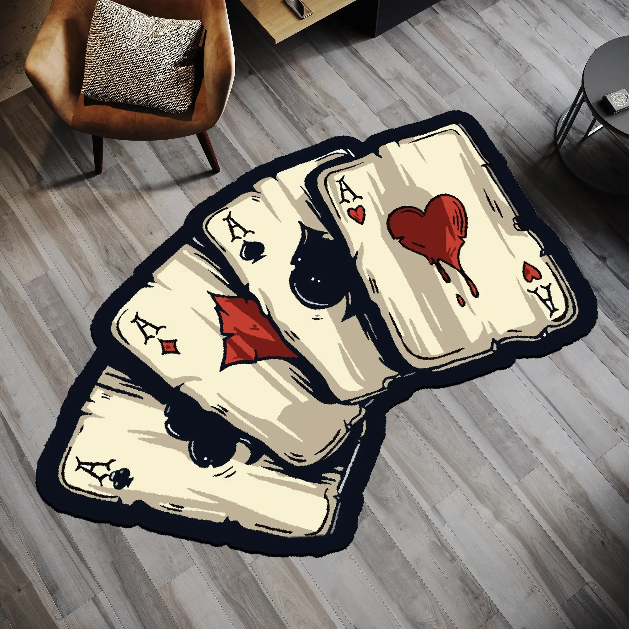 Magic Playing Cards Flannel Rug Digital Printing Technology Simple Housewarming Gift Handmade Non-Slip Decorative Carpet
Magic Playing Cards Flannel Rug Digital Printing Technology Simple Housewarming Gift Handmade Non-Slip Decorative Carpet
