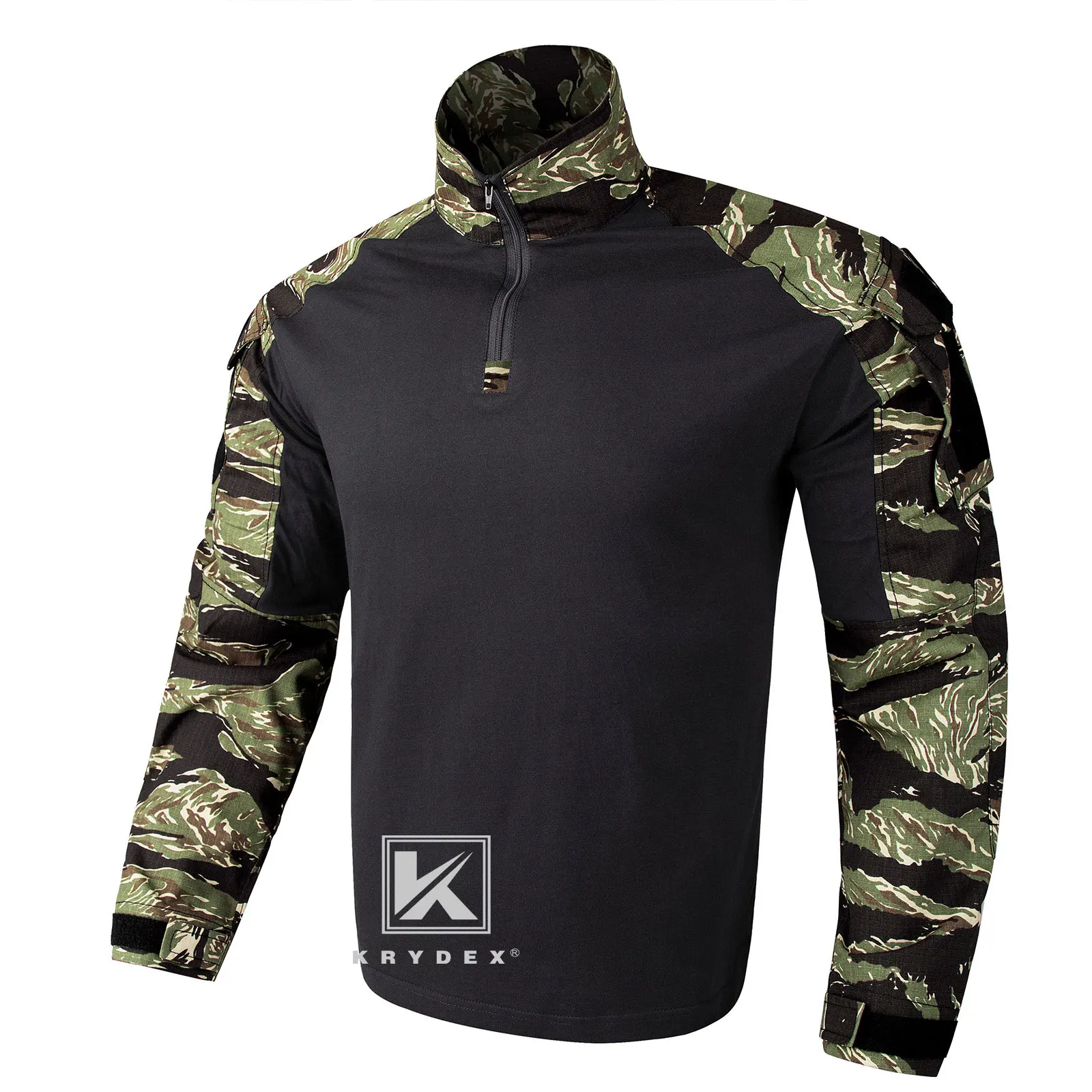 KRYDEX Tactical Camouflage Combat Shirts Assault Tops with Knee Pads Tiger Camo Hunting Outdoor Men Shirt
KRYDEX Tactical Camouflage Combat Shirts Assault Tops with Knee Pads Tiger Camo Hunting Outdoor Men Shirt