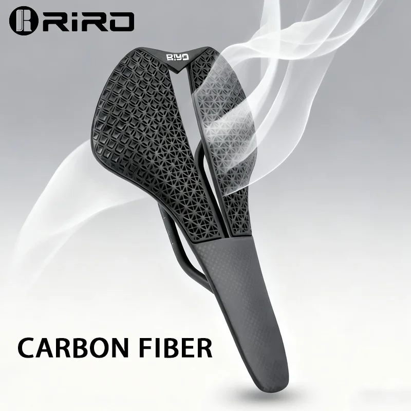 RIRO 3D Printed Bicycle Hollow Saddle Ultralight Carbon Fiber Road Gravel Bike Seat Comfortable MTB Seat Cushion Cycling Parts
RIRO 3D Printed Bicycle Hollow Saddle Ultralight Carbon Fiber Road Gravel Bike Seat Comfortable MTB Seat Cushion Cycling Parts