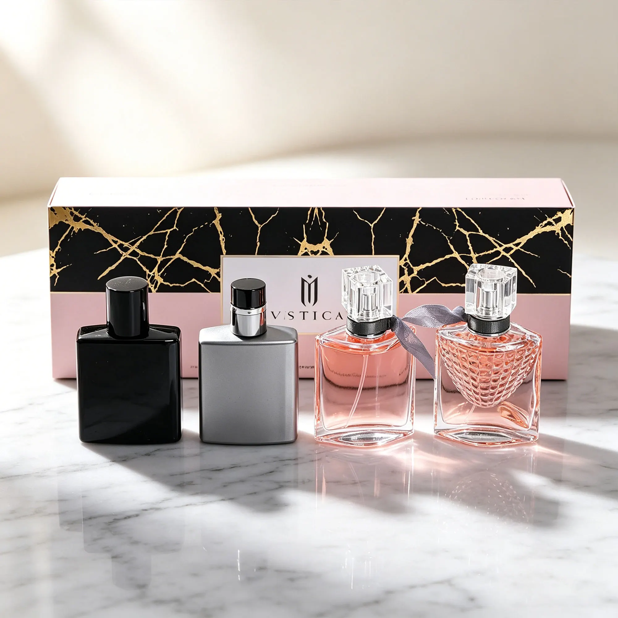 4Pcs Bottles Mixed Perfume Set 30ml EDP Spray, Men Women Different Fragrances, Luxury Gift Box Packaging for Daily Dating Use
4Pcs Bottles Mixed Perfume Set 30ml EDP Spray, Men Women Different Fragrances, Luxury Gift Box Packaging for Daily Dating Use