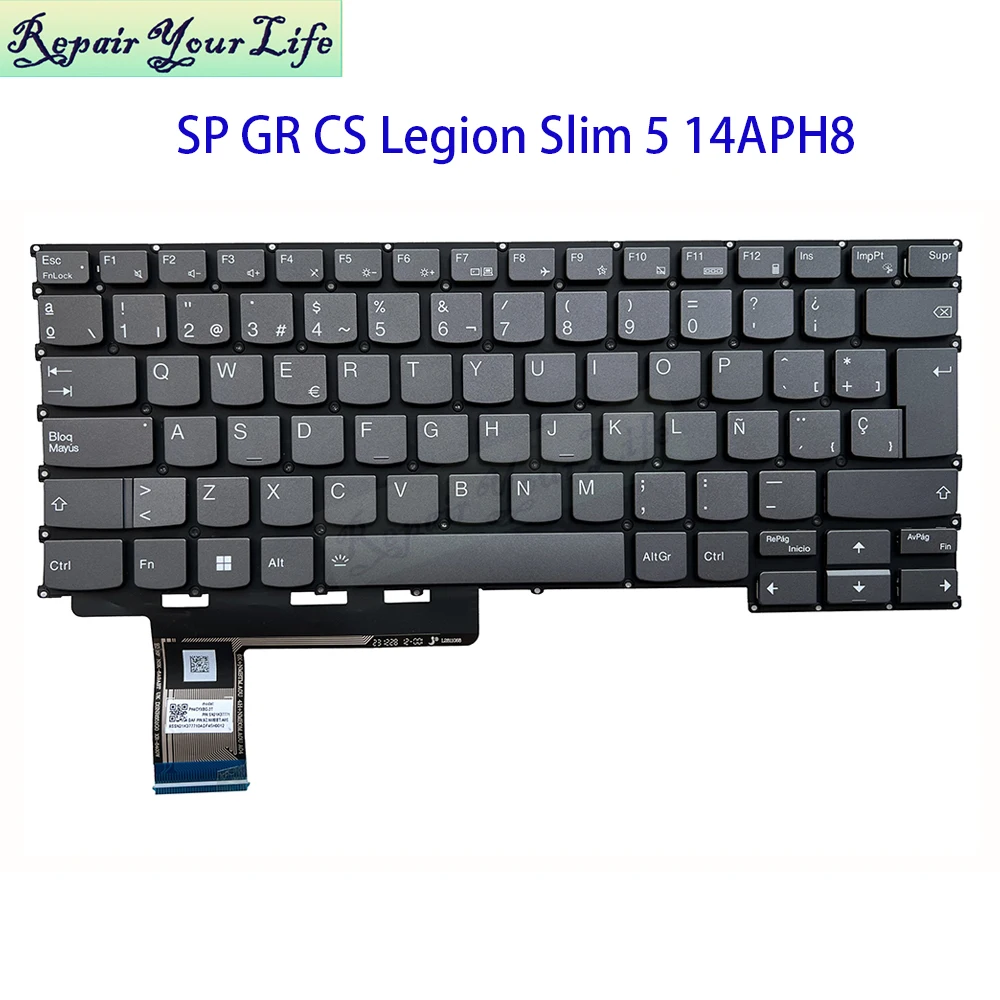 Czech German Spain Keyboard Backlight For Lenovo Legion Slim 5 14APH8 82Y5 PH4CYXBG-3T Spanish Notebook Keyboards Gray Keycaps
Czech German Spain Keyboard Backlight For Lenovo Legion Slim 5 14APH8 82Y5 PH4CYXBG-3T Spanish Notebook Keyboards Gray Keycaps