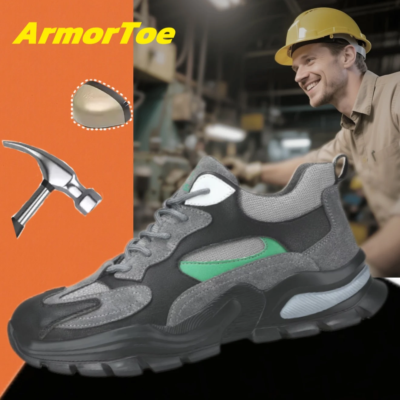 ArmorToe Steel Toe Safety Shoes Anti-smash Anti-stabbing Wear-resistant Work Shoes Soft Breathable Protective Shoes #Armor2612
ArmorToe Steel Toe Safety Shoes Anti-smash Anti-stabbing Wear-resistant Work Shoes Soft Breathable Protective Shoes #Armor2612