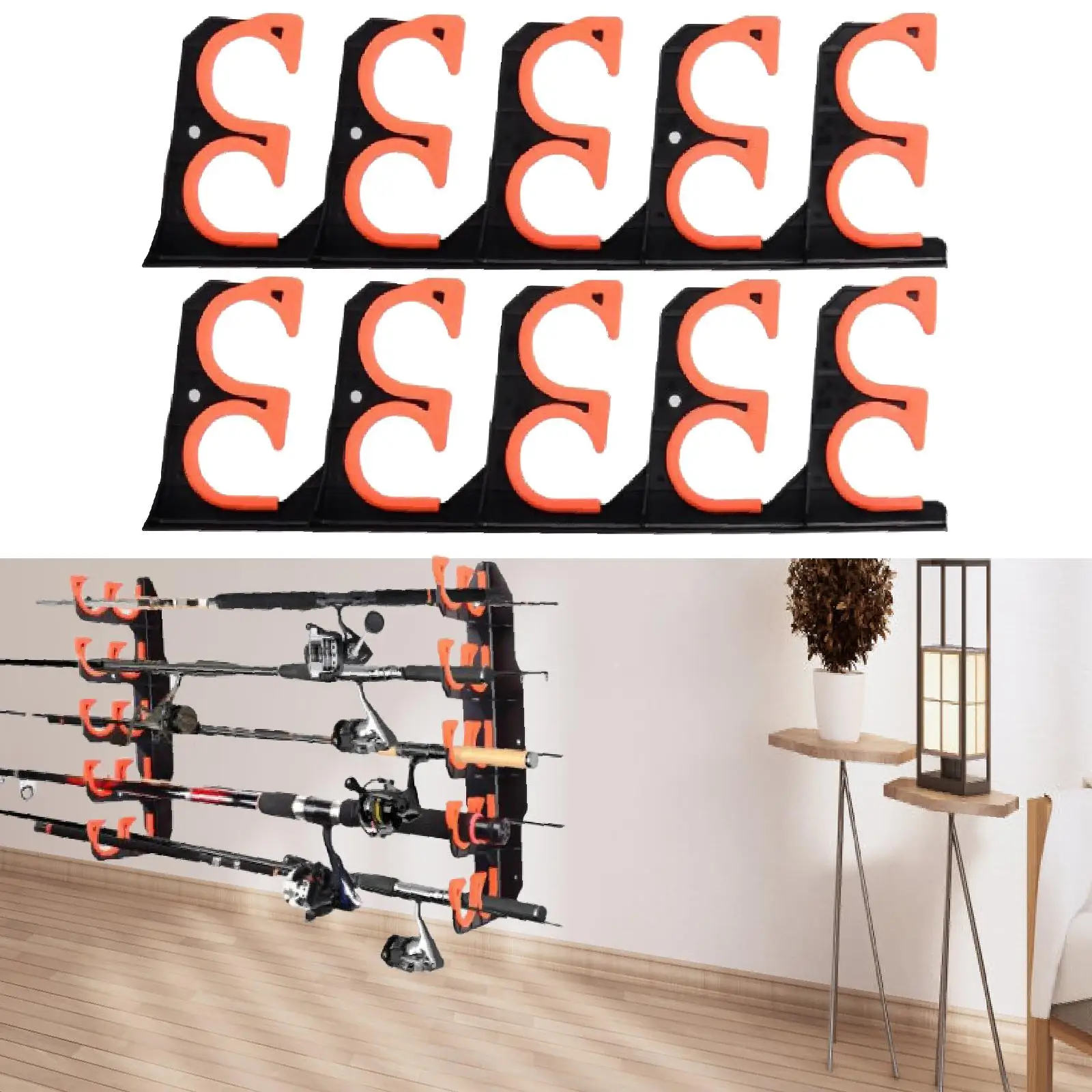 2 Pcs Fishing Rod Holder Wall or Ceiling Mounted Fishing Rod Holder with Soft Protective Pad Fishing Rod Storage Organizer
2 Pcs Fishing Rod Holder Wall or Ceiling Mounted Fishing Rod Holder with Soft Protective Pad Fishing Rod Storage Organizer