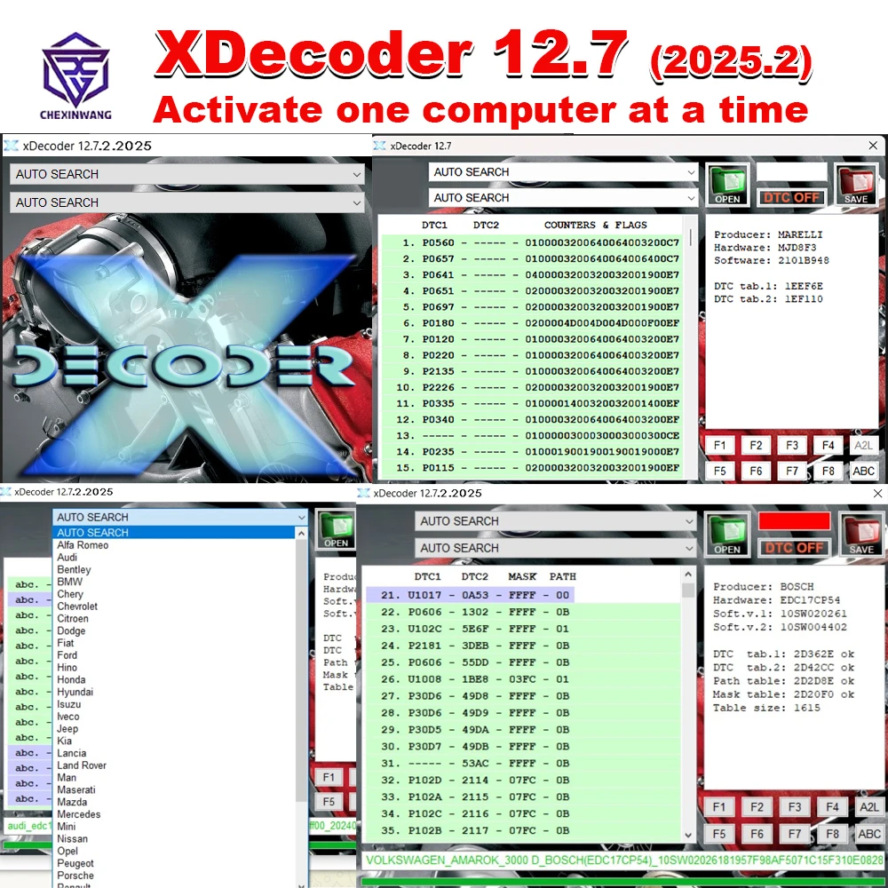 Xdecoder 12.7 2025.2 Файл ECU DTC OFF Удаление DTC Удаление ошибок для EDC16 EDC17 Активированный лицензией PK Xdecoder 10.3
Xdecoder 12.7 2025.2 Файл ECU DTC OFF Удаление DTC Удаление ошибок для EDC16 EDC17 Активированный лицензией PK Xdecoder 10.3