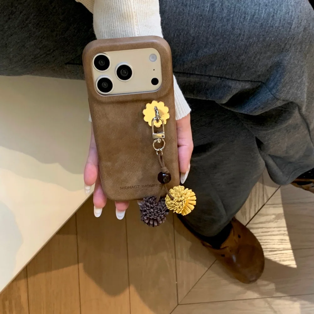 Simple trendy cool leather texture with charm phone case for iPhone17 16ProMax14 15Pro fundas Korean INS fashion protective case
Simple trendy cool leather texture with charm phone case for iPhone17 16ProMax14 15Pro fundas Korean INS fashion protective case