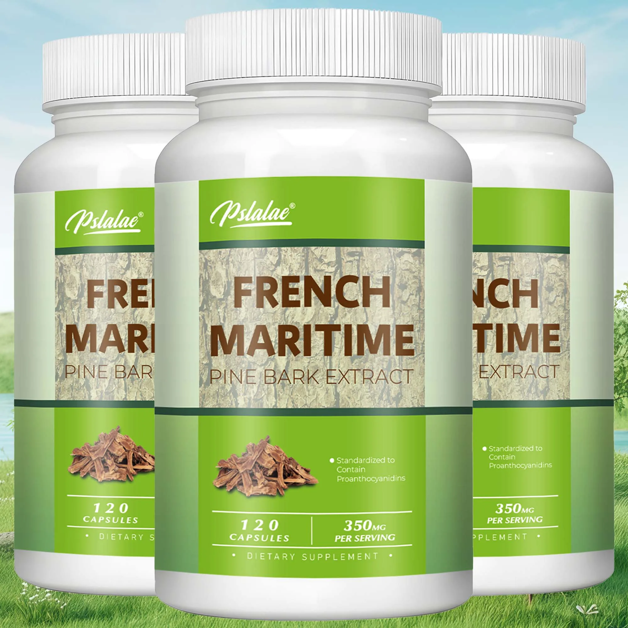 French Maritime Bark Extrac -Promotes Cardiovascular Health, Blood Circulation - 95% Proanthocyanidins, Pine Bark - 120 Capsules
French Maritime Bark Extrac -Promotes Cardiovascular Health, Blood Circulation - 95% Proanthocyanidins, Pine Bark - 120 Capsules