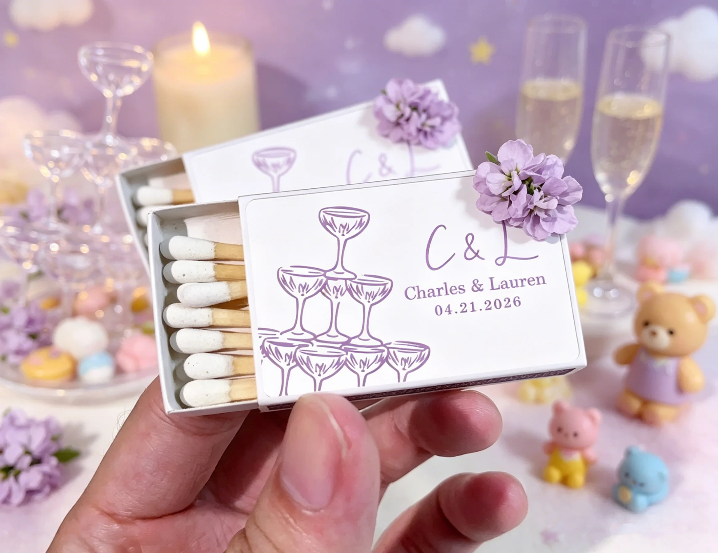 Custom Art Matchbook, Personalized Wedding Matches, Unique Wedding Decor Favors for Rehearsal Dinner, Bridal Shower & Guest Gift
Custom Art Matchbook, Personalized Wedding Matches, Unique Wedding Decor Favors for Rehearsal Dinner, Bridal Shower & Guest Gift