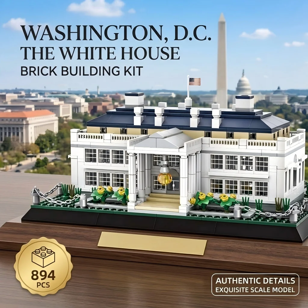DIY White House Building Blocks 894PCS MOC Washington USA Landmark Capital Architecture Bricks Model Toy For Adults Kids Gift
DIY White House Building Blocks 894PCS MOC Washington USA Landmark Capital Architecture Bricks Model Toy For Adults Kids Gift