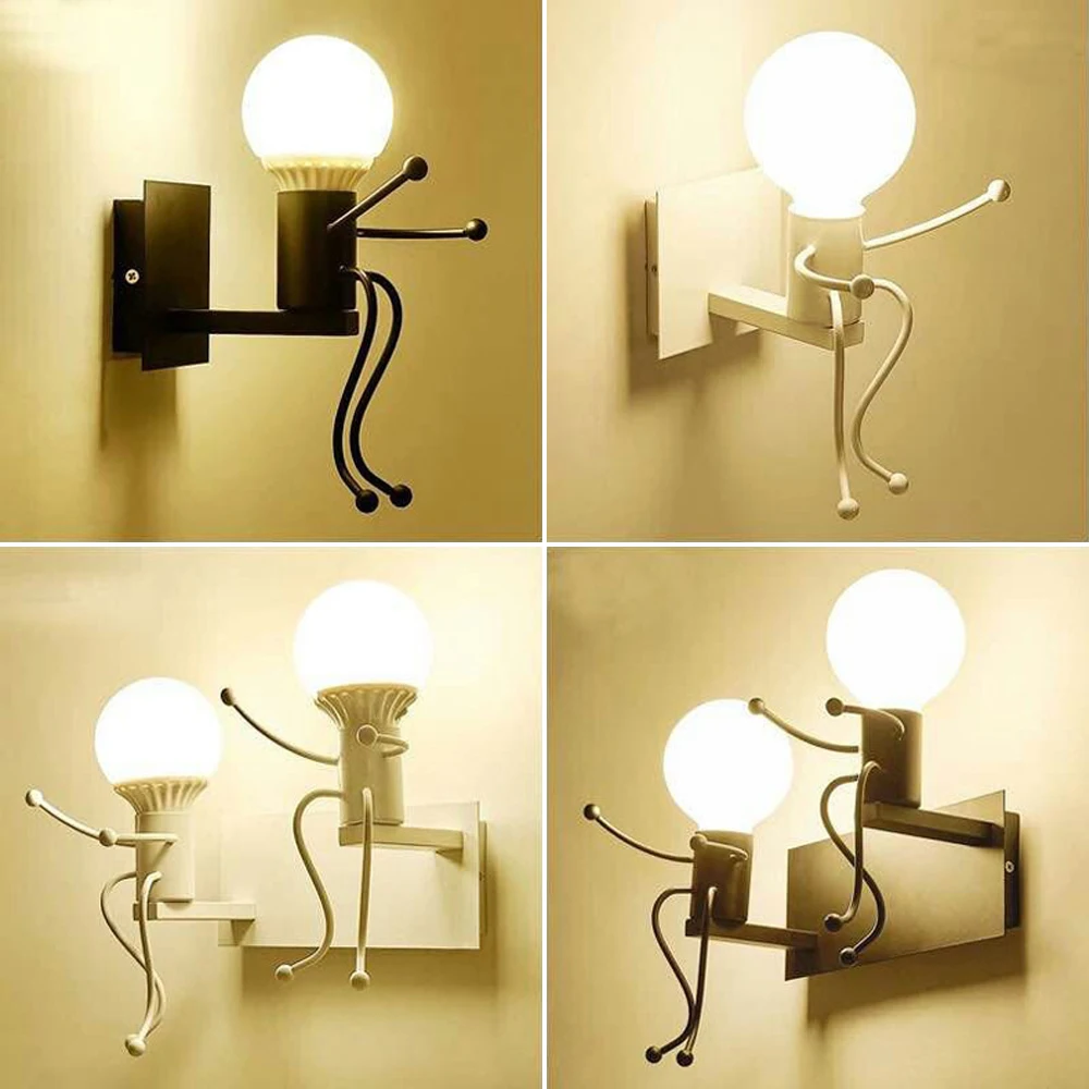 Настенный светильник с героями мультфильмов, современный настенный бра с гуманоидом, внутреннее освещение для прохода, спальни, прикроватная лампа, детская комната, гостиная, домашний декор
Настенный светильник с героями мультфильмов, современный настенный бра с гуманоидом, внутреннее освещение для прохода, спальни, прикроватная лампа, детская комната, гостиная, домашний декор