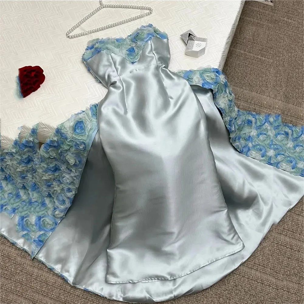 Flowers A-line Sweetheart Evening Prom Dresses Satin 3D Backless Sleeveless Floor Length Pleats Women Party
Flowers A-line Sweetheart Evening Prom Dresses Satin 3D Backless Sleeveless Floor Length Pleats Women Party