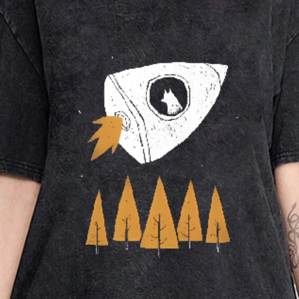 Rocket Fox T Shirt Quirky Forest Design Summer Casual Loose Short Sleeved Relaxing Playful Unique Fashionable Cloth Tops
Rocket Fox T Shirt Quirky Forest Design Summer Casual Loose Short Sleeved Relaxing Playful Unique Fashionable Cloth Tops