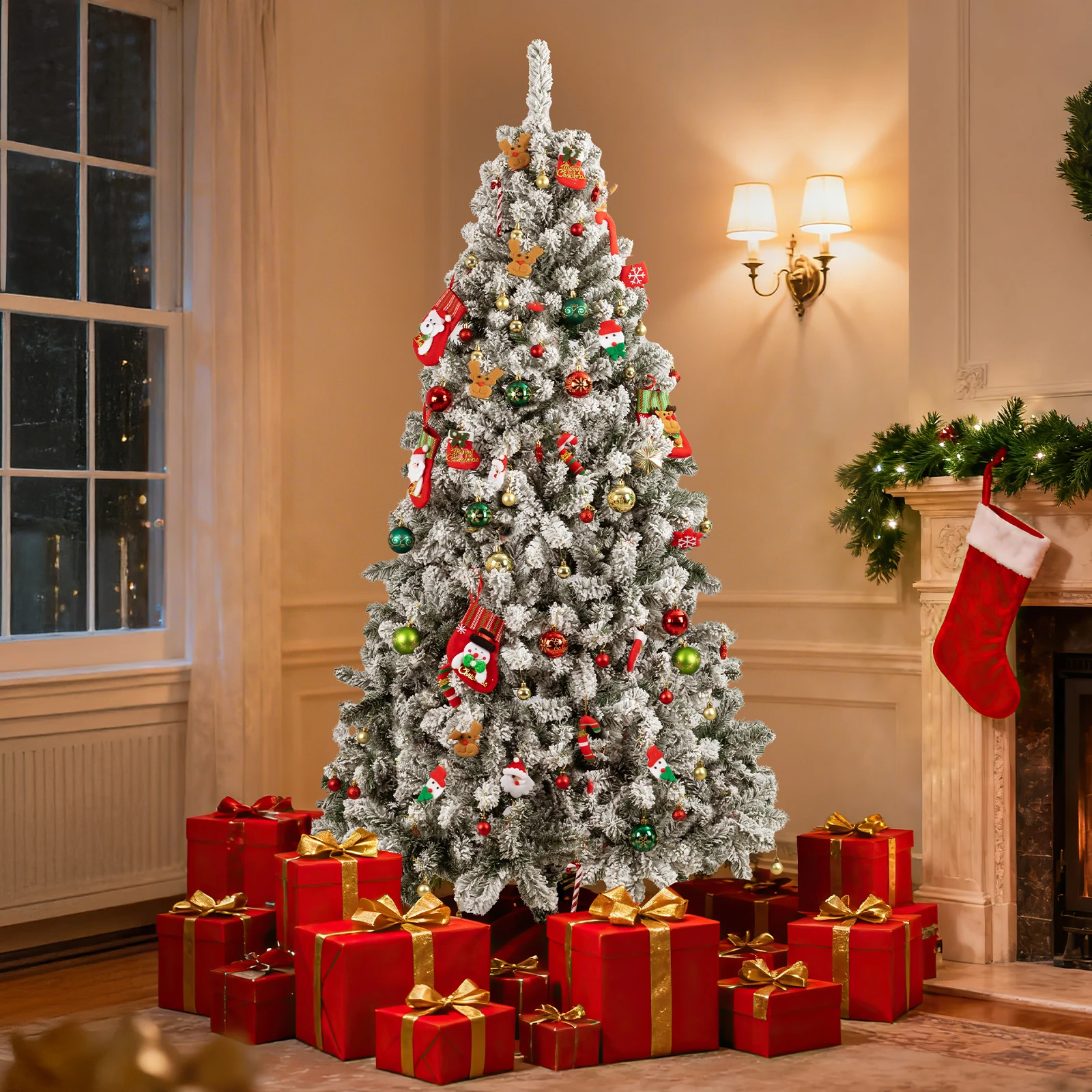 Kieperi 6 и 7 футов Искусственная флокированная рождественская елка с 800 наконечниками для ветвей, полная рождественская елка со снежным покрытием и складной металлической подставкой
Kieperi 6 и 7 футов Искусственная флокированная рождественская елка с 800 наконечниками для ветвей, полная рождественская елка со снежным покрытием и складной металлической подставкой