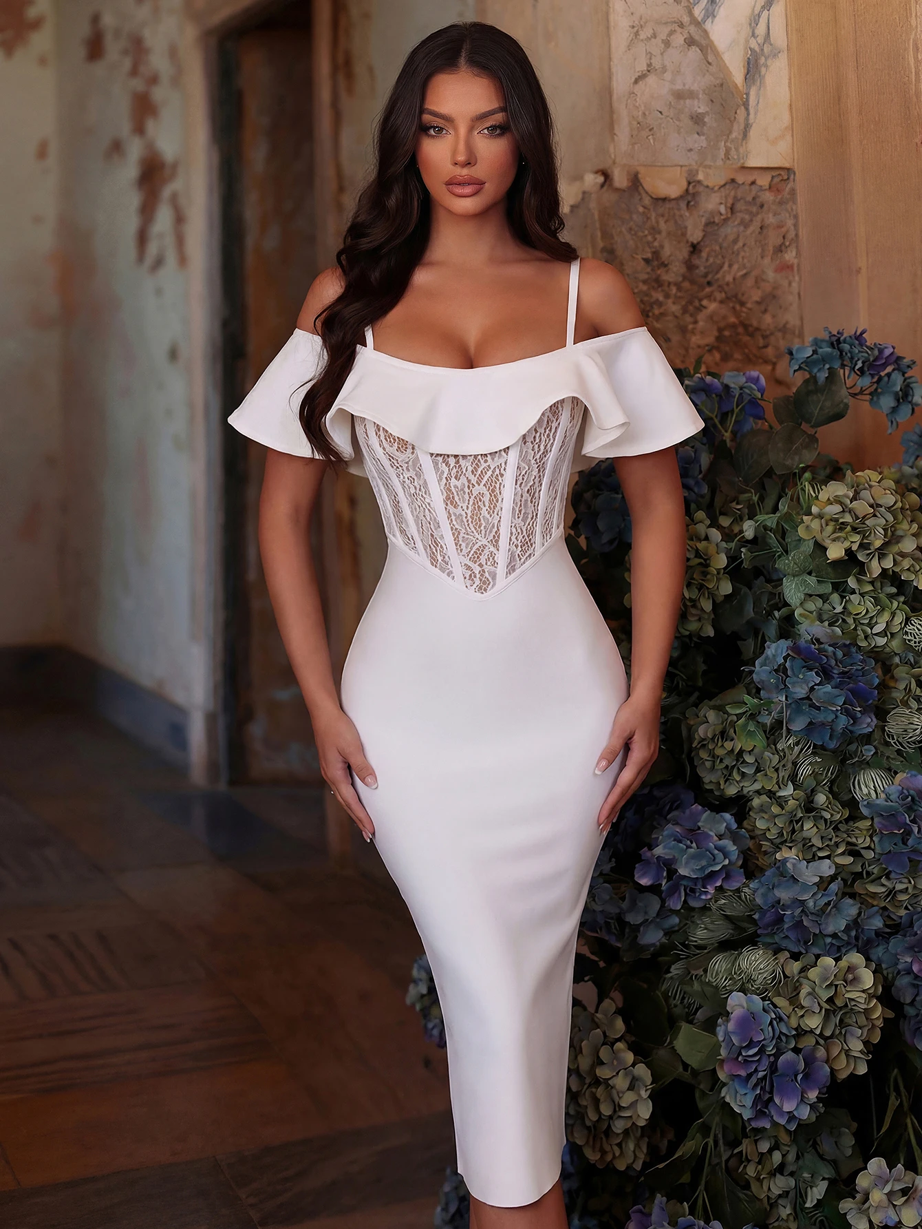 Adyce Bandage Dress For Women White Ruffles Lace Bodycon Spaghetti Strap Elegant Summer Celebrity Party Evening Night Club Dress
Adyce Bandage Dress For Women White Ruffles Lace Bodycon Spaghetti Strap Elegant Summer Celebrity Party Evening Night Club Dress