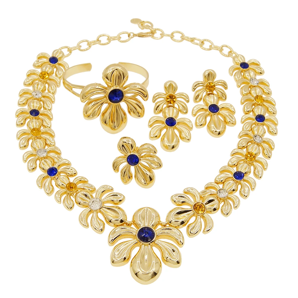 Colorful Artificial Stone Jewelry Set Fashion Women Pendant Bracelet Earrings Party Gold Plated Gold Bud Jewelry Women Gift
Colorful Artificial Stone Jewelry Set Fashion Women Pendant Bracelet Earrings Party Gold Plated Gold Bud Jewelry Women Gift