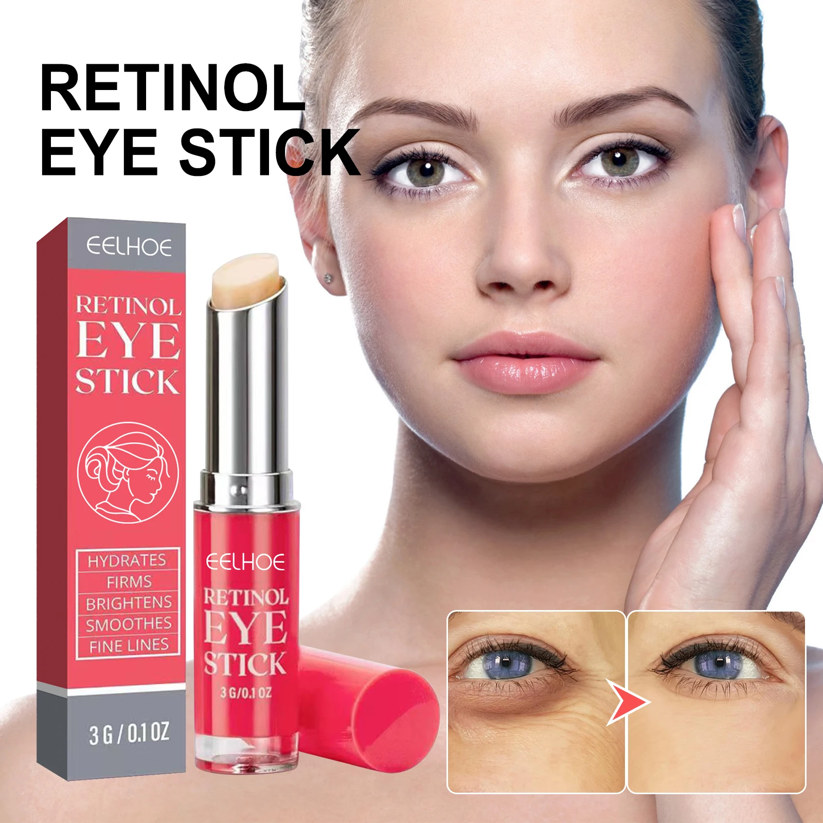 EELHOE Retinol Eye Cream Stick Remove Dark Circles Firming Skin Fade Fine Lines Moisturizing Smoothing Anti Aging Eyes Cream
EELHOE Retinol Eye Cream Stick Remove Dark Circles Firming Skin Fade Fine Lines Moisturizing Smoothing Anti Aging Eyes Cream