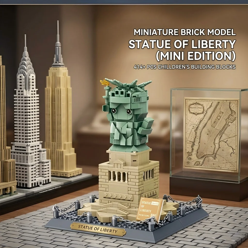 MOC New York Statue of Liberty Building Blocks 414pcs DIY USA Famous Landmark Architecture Bricks Model Kit Toys for Boys Gift
MOC New York Statue of Liberty Building Blocks 414pcs DIY USA Famous Landmark Architecture Bricks Model Kit Toys for Boys Gift