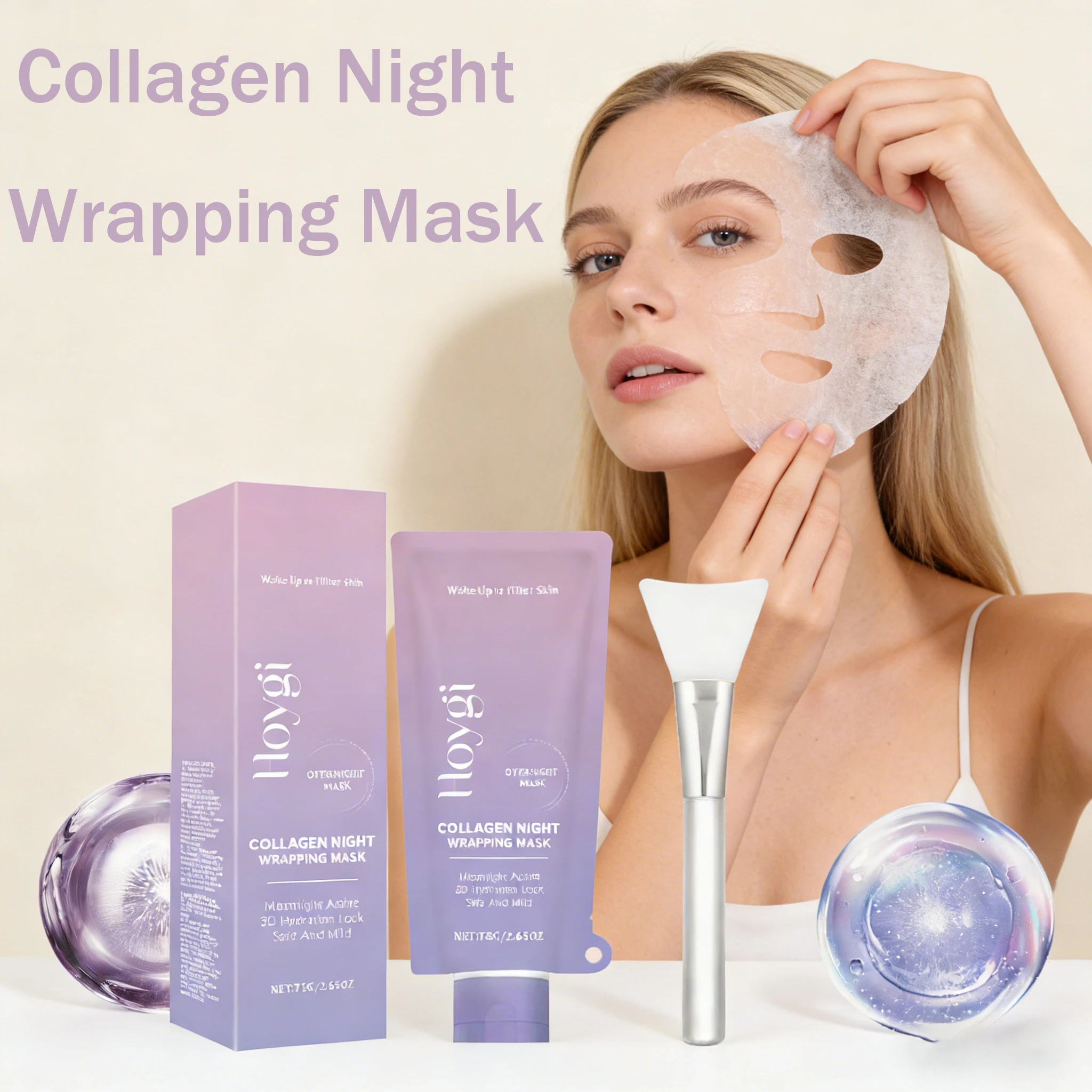 HOYGI 75г Коллагеновая ночная маска-пленка для лица: глубокое увлажнение, лифтинг, против морщин, уход за кожей
HOYGI 75г Коллагеновая ночная маска-пленка для лица: глубокое увлажнение, лифтинг, против морщин, уход за кожей