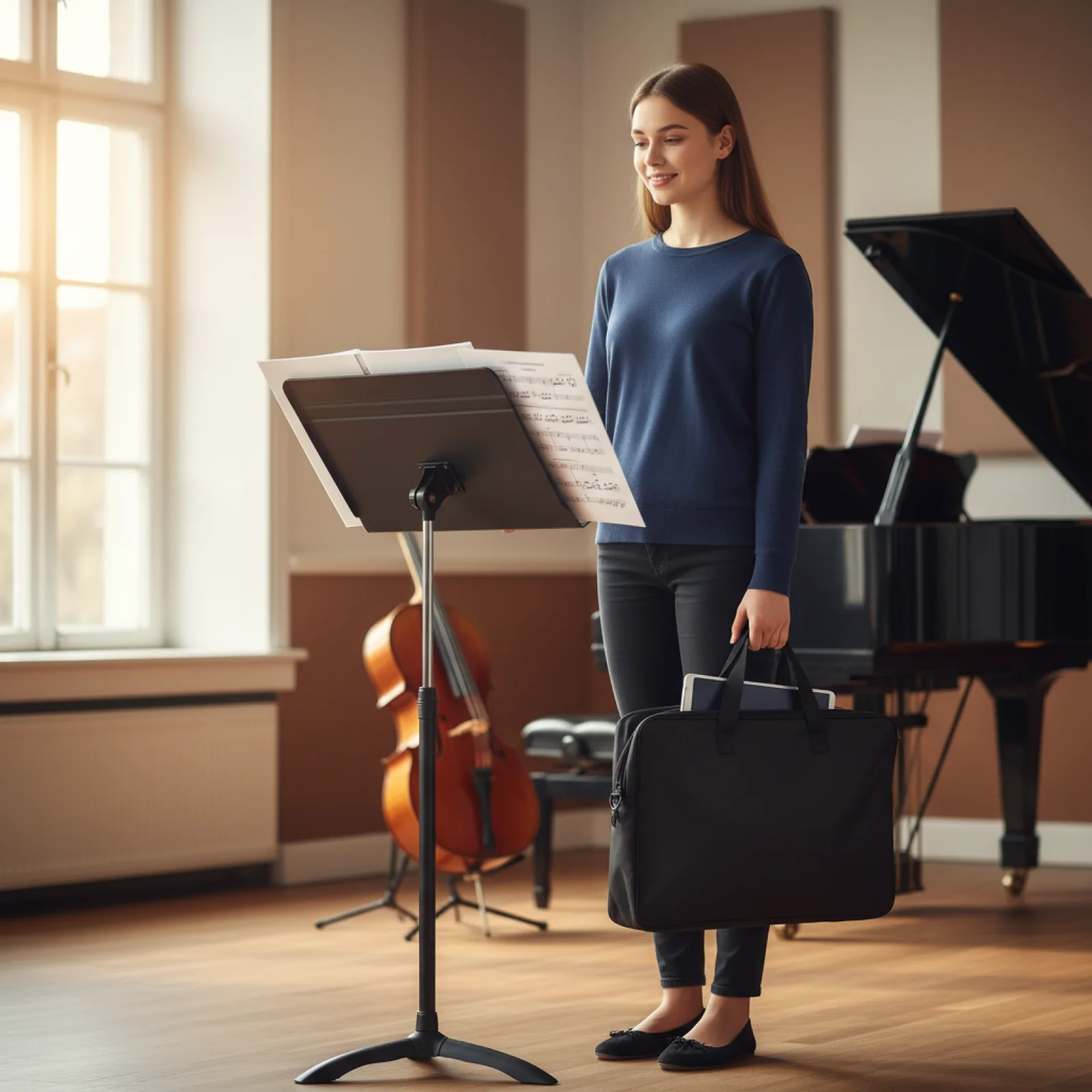 Durable Oxford Sheet Music Stand Carrying Bag Spacious Holder Accessory for Musicians Universal Fits Tripod Stands
Durable Oxford Sheet Music Stand Carrying Bag Spacious Holder Accessory for Musicians Universal Fits Tripod Stands