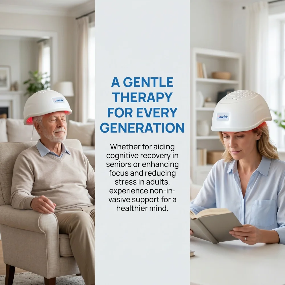 Dawfek Non-invasive 810nm Near Infrared Therapy Brain Photobiomodulation Helmet for Stroke Insomnia Chronic Fatigue Memory Loss
Dawfek Non-invasive 810nm Near Infrared Therapy Brain Photobiomodulation Helmet for Stroke Insomnia Chronic Fatigue Memory Loss