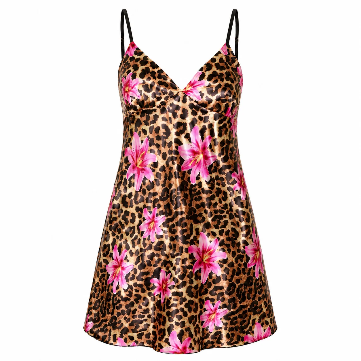 Luxury Leopard Floral Satin Chemise Nightdress Plus Size Sexy Spaghetti Strap Sleepwear Lingerie Mini Slip Dress
Luxury Leopard Floral Satin Chemise Nightdress Plus Size Sexy Spaghetti Strap Sleepwear Lingerie Mini Slip Dress