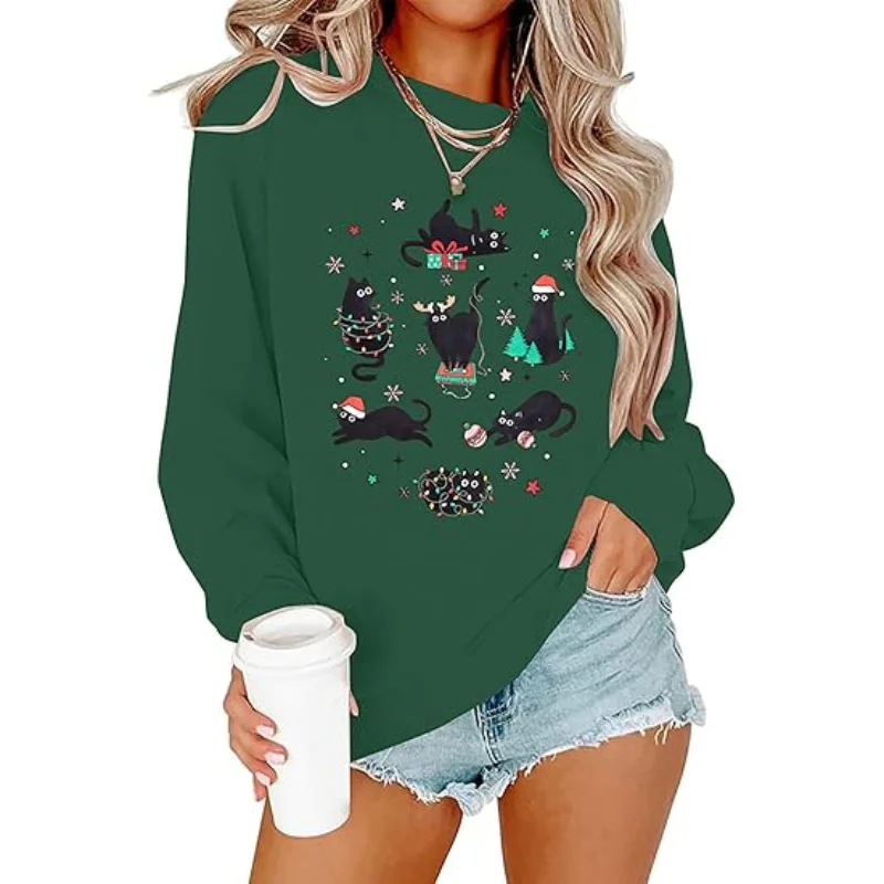 Meowy Christmas Sweatshirt for Women Christmas Cat Pullover Cat Lover Christmas Tops Merry Christmas Lights Sweater
Meowy Christmas Sweatshirt for Women Christmas Cat Pullover Cat Lover Christmas Tops Merry Christmas Lights Sweater