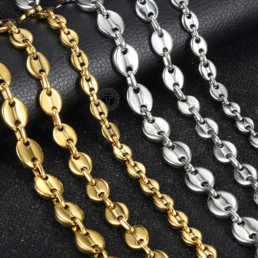 7/9/11mm Coffee Beans Link Chain Necklace for Men Women Stainless Steel Gold Silver Color Fashion Jewelry Gifts
7/9/11mm Coffee Beans Link Chain Necklace for Men Women Stainless Steel Gold Silver Color Fashion Jewelry Gifts