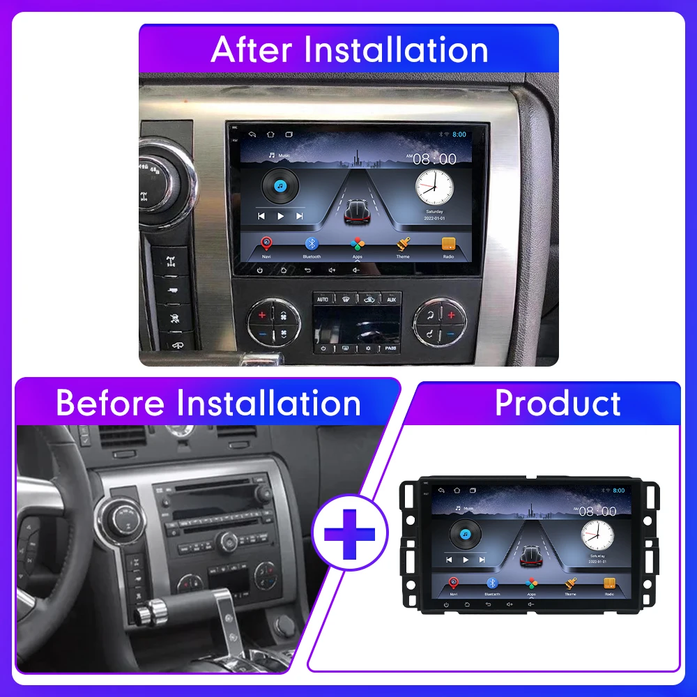 8" 2Din Android Auto Radio Stereo GPS Carplay Multimedia Video Car Radio For Chevrolet Silverado Impala GMC Yukon Acadia Sierra
8" 2Din Android Auto Radio Stereo GPS Carplay Multimedia Video Car Radio For Chevrolet Silverado Impala GMC Yukon Acadia Sierra