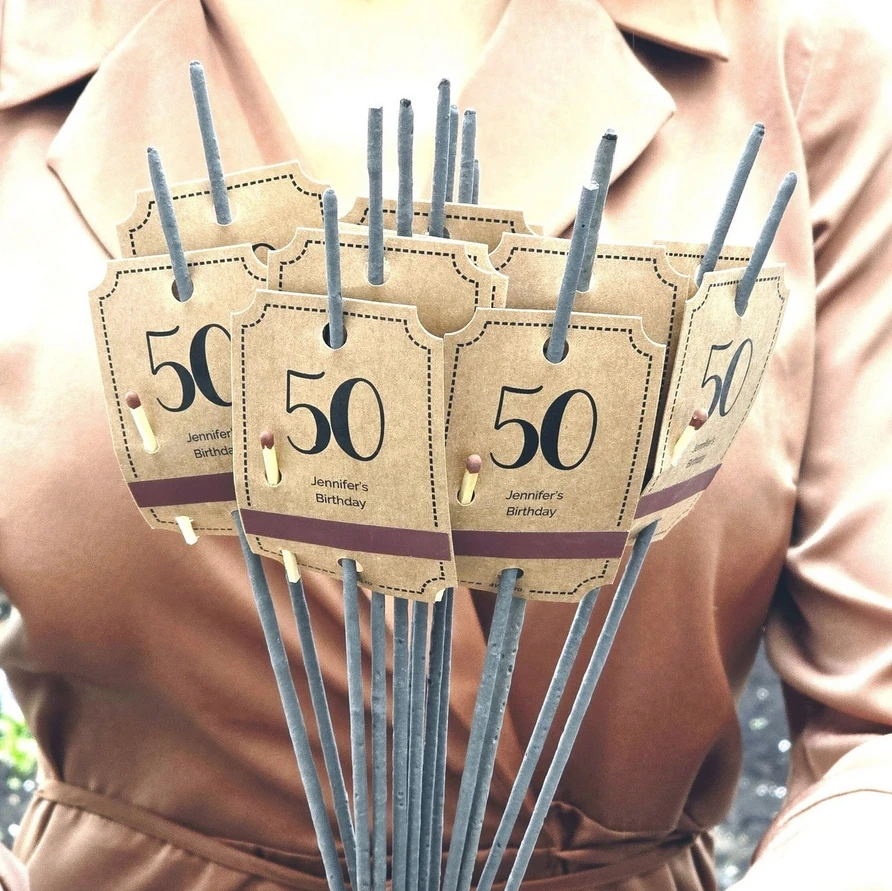 50pcs Personalized Kraft Sparklers Tags - Birthday Party
50pcs Personalized Kraft Sparklers Tags - Birthday Party