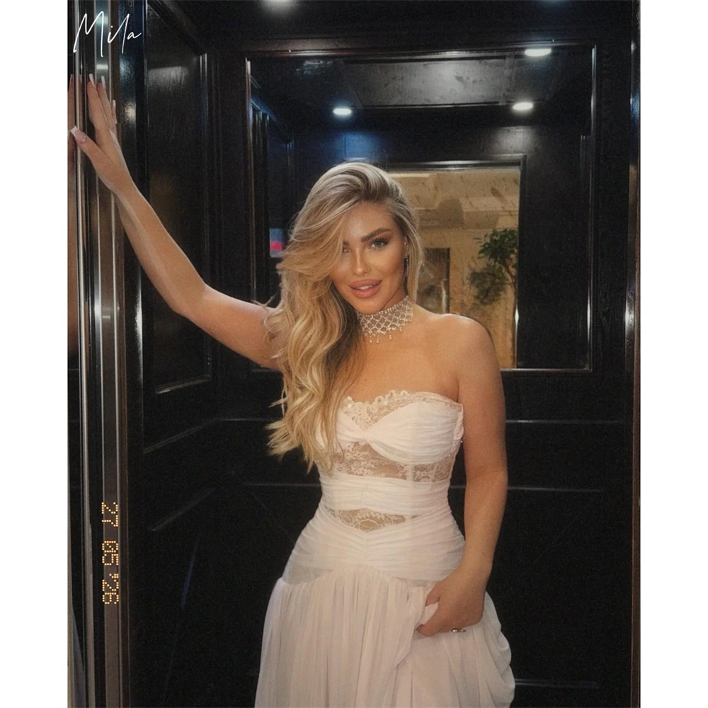 Mila Customized Pink Strapless A-Line Lace Prom Dress Sleeveless Pleated Simple Formal Evening Floor-Length Vestidos De Fiesta
Mila Customized Pink Strapless A-Line Lace Prom Dress Sleeveless Pleated Simple Formal Evening Floor-Length Vestidos De Fiesta