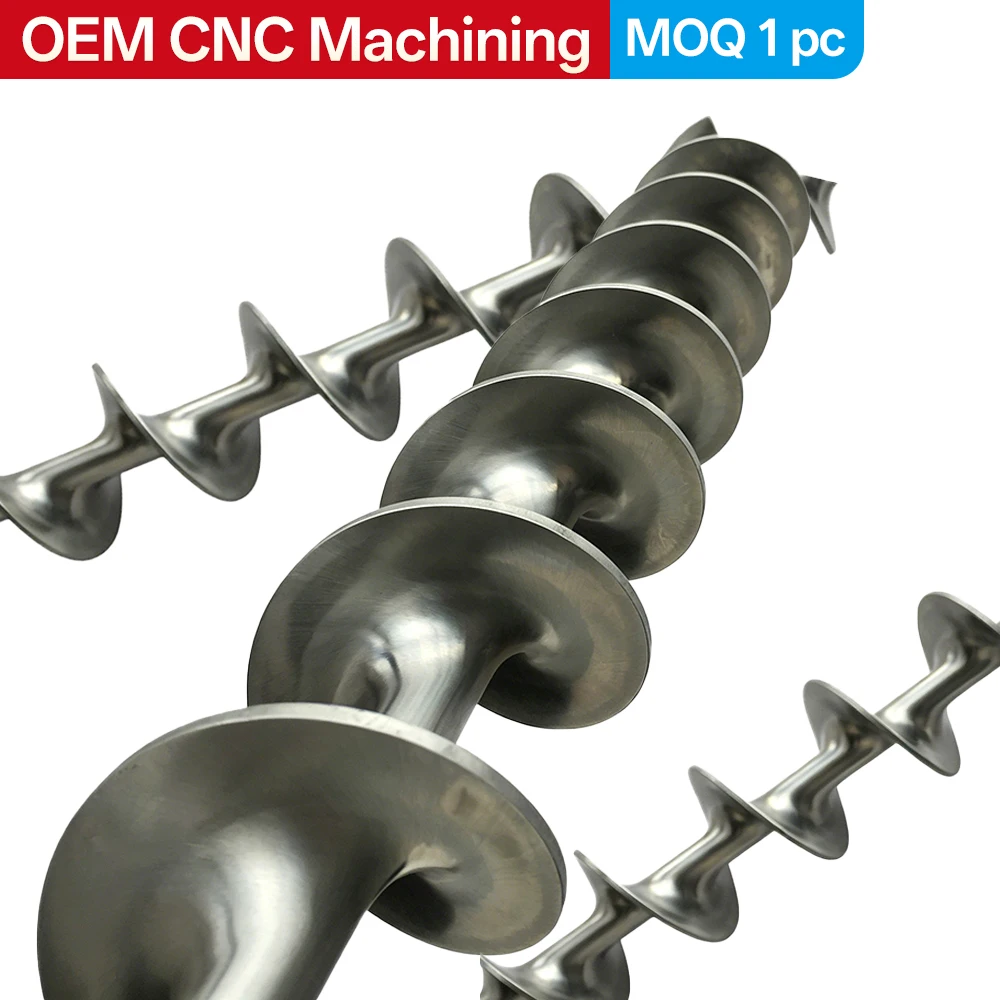 Custom CNC Machining of 304 Stainless Steel Auger Blades (Available in Continuous or Single-Piece Configurations) with Thickened
Custom CNC Machining of 304 Stainless Steel Auger Blades (Available in Continuous or Single-Piece Configurations) with Thickened