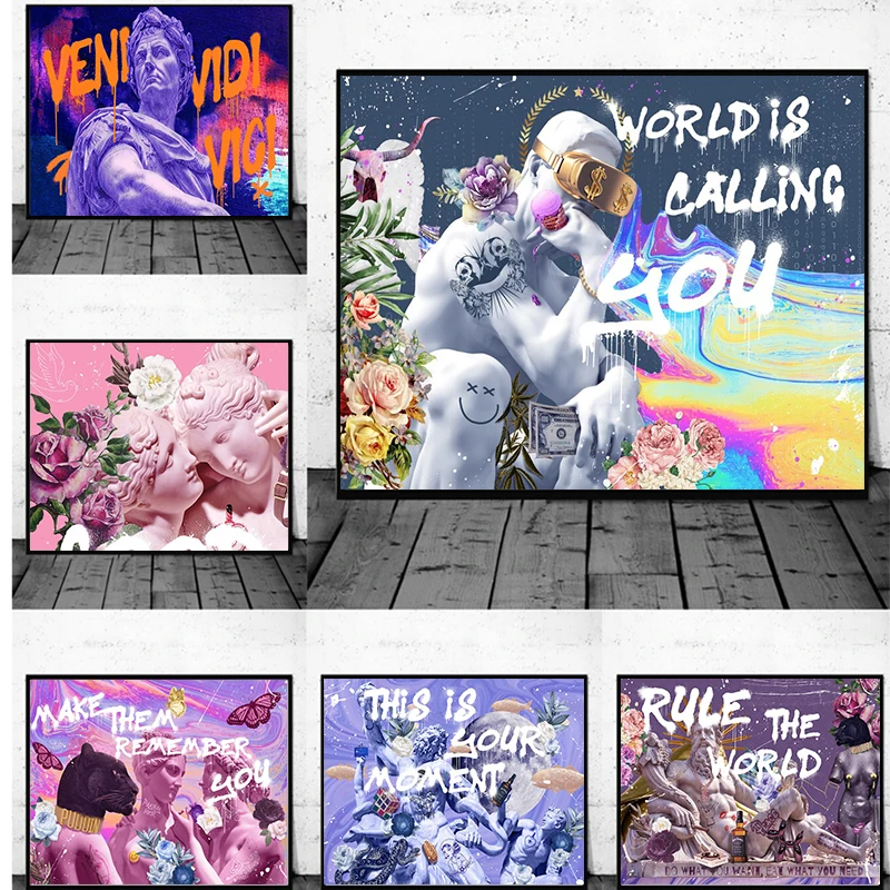 Graffiti Sculpture Canvas Painting Wall Art Abstract Statue Rule The World Posters And Prints Pop Street Art Picture Home Decor
Graffiti Sculpture Canvas Painting Wall Art Abstract Statue Rule The World Posters And Prints Pop Street Art Picture Home Decor