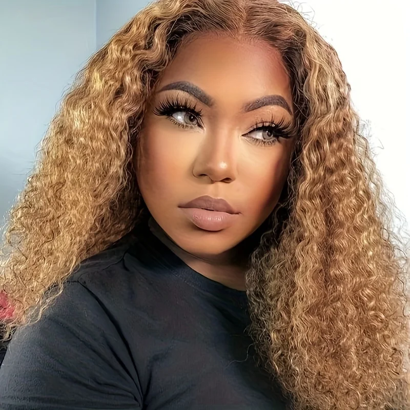 Curly #27 Honey Blonde Deep Wave Frontal Wig 13x6 Colored Lace Front Human Hair Wigs Pre Plucked 13x4 Lace Closure Wig For Women
Curly #27 Honey Blonde Deep Wave Frontal Wig 13x6 Colored Lace Front Human Hair Wigs Pre Plucked 13x4 Lace Closure Wig For Women