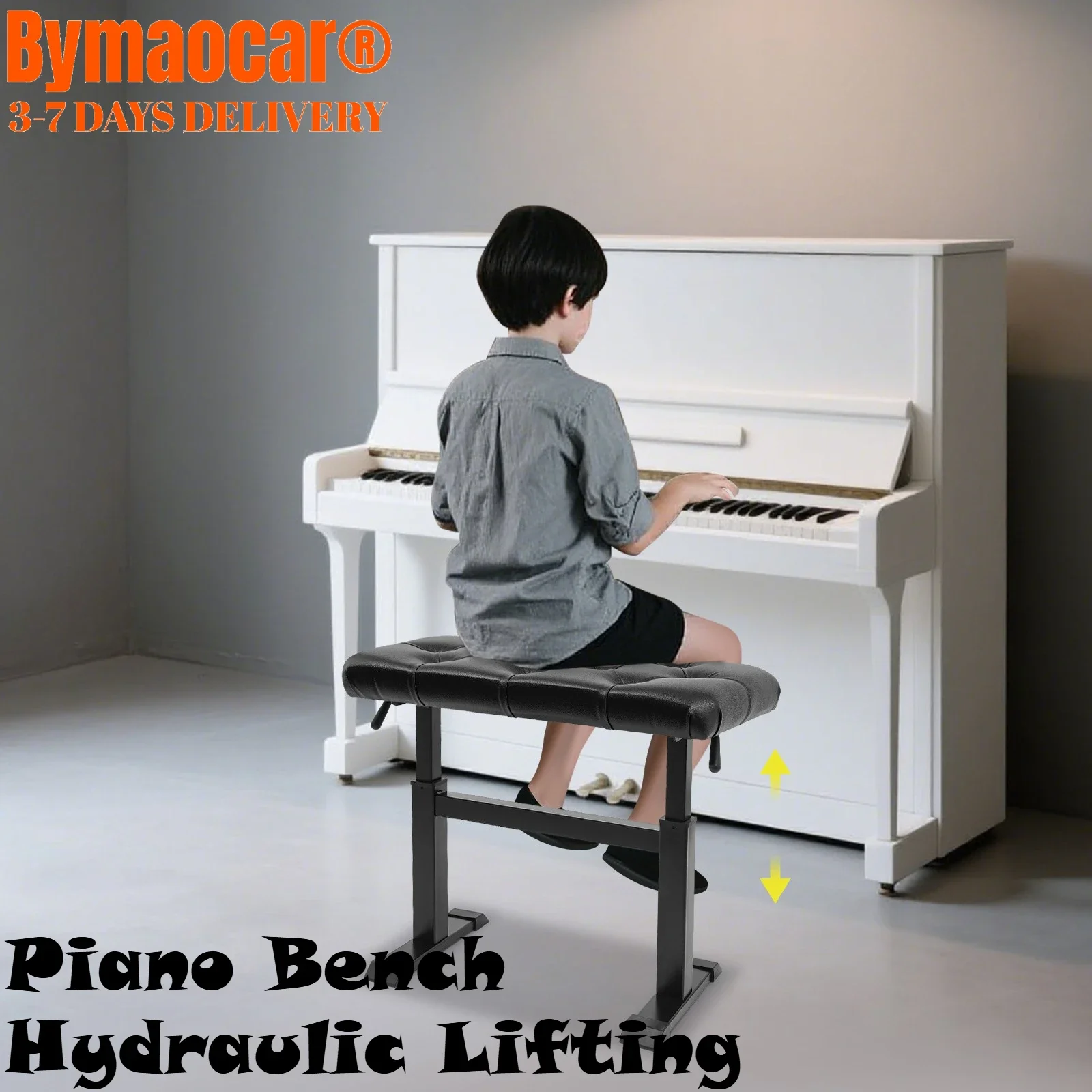 Стальная регулируемая скамейка для фортепиано, гидравлическая подъемная клавиатура с подушкой из искусственной кожи, удобный табурет для туалетного столика в гостиной
Стальная регулируемая скамейка для фортепиано, гидравлическая подъемная клавиатура с подушкой из искусственной кожи, удобный табурет для туалетного столика в гостиной