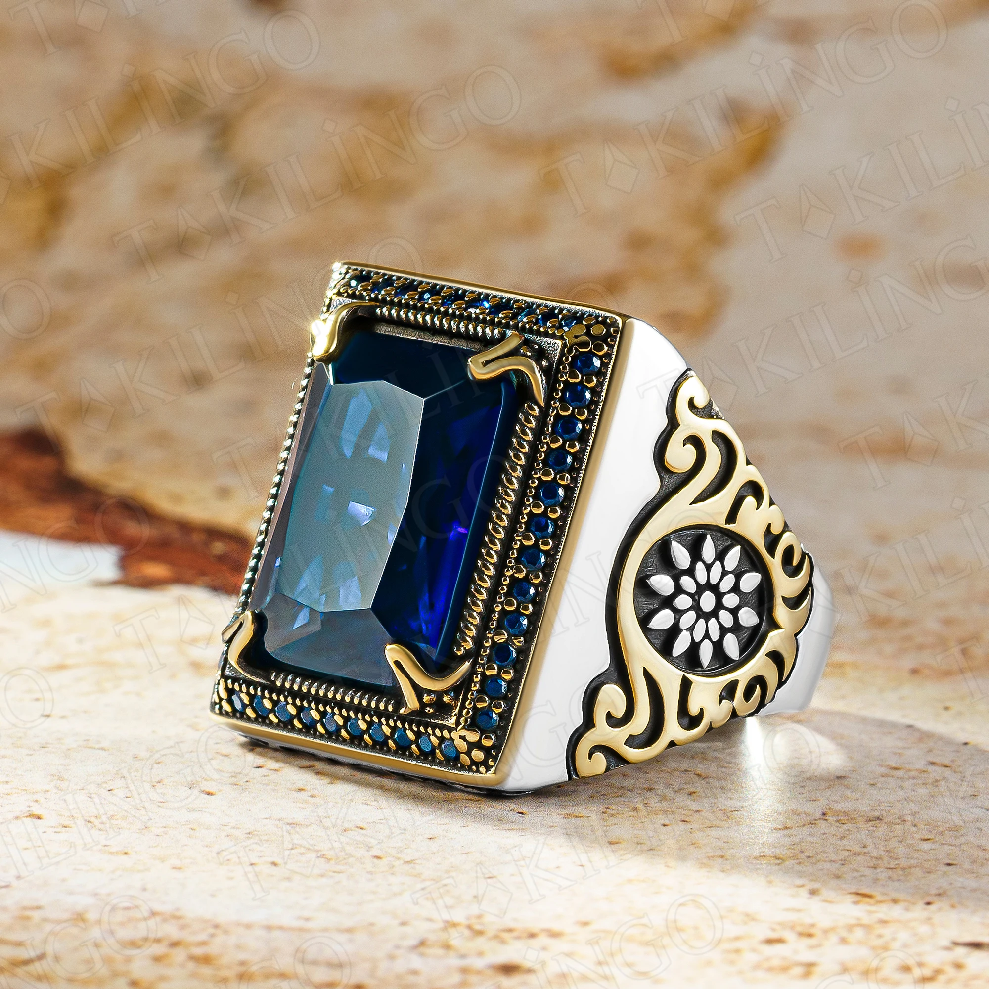 Stamped Solid 925 Sterling Silver Big Rectangle Blue Zircon Stone Men's Ring High Quality Handmade Jewelry Turkish Gift ForHim
Stamped Solid 925 Sterling Silver Big Rectangle Blue Zircon Stone Men's Ring High Quality Handmade Jewelry Turkish Gift ForHim
