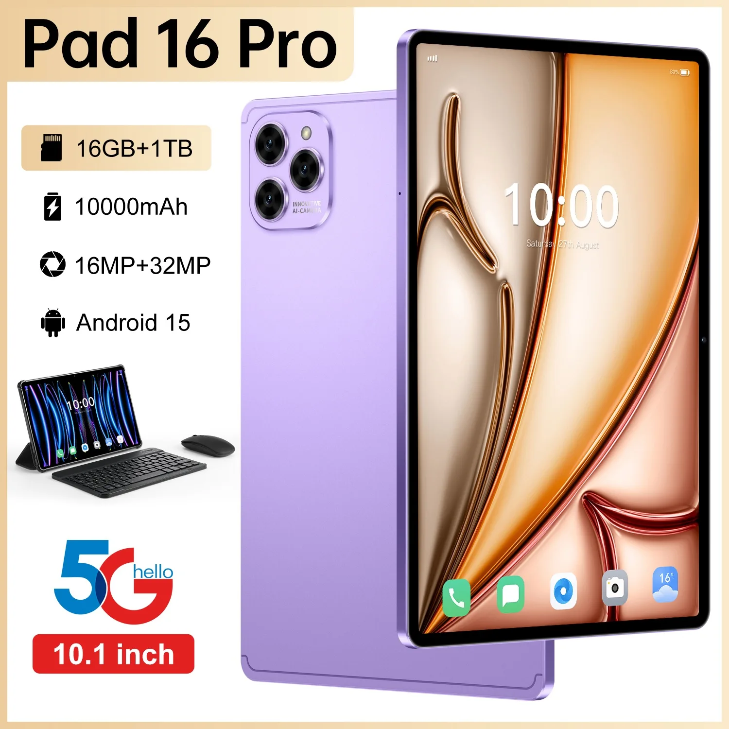 2025 Новый оригинальный планшет Pad 16 Pro, глобальная версия, Android 16 ГБ + 1 ТБ, планшетный ПК, 5G, двойная SIM-карта, WIFI HD 4K Mi Tab
2025 Новый оригинальный планшет Pad 16 Pro, глобальная версия, Android 16 ГБ + 1 ТБ, планшетный ПК, 5G, двойная SIM-карта, WIFI HD 4K Mi Tab