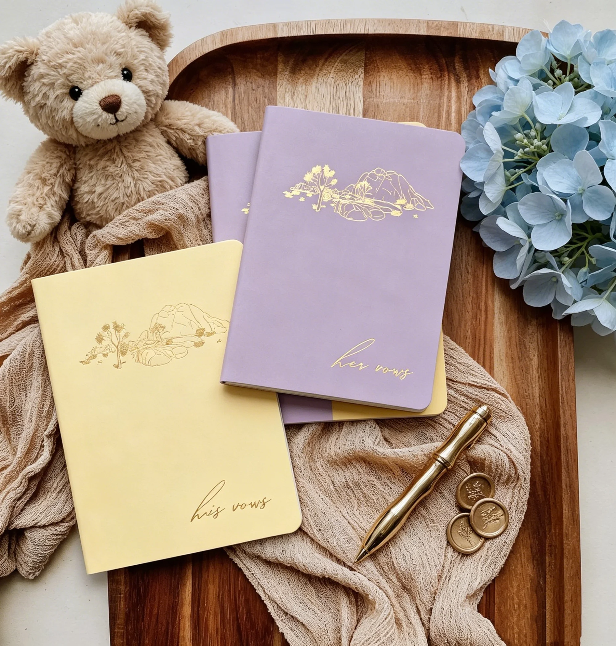 Personalized Joshua Tree Wedding Vow Books Set His Her Their Custom Gold Foil Vow Booklets for Bride Groom Elopement
Personalized Joshua Tree Wedding Vow Books Set His Her Their Custom Gold Foil Vow Booklets for Bride Groom Elopement