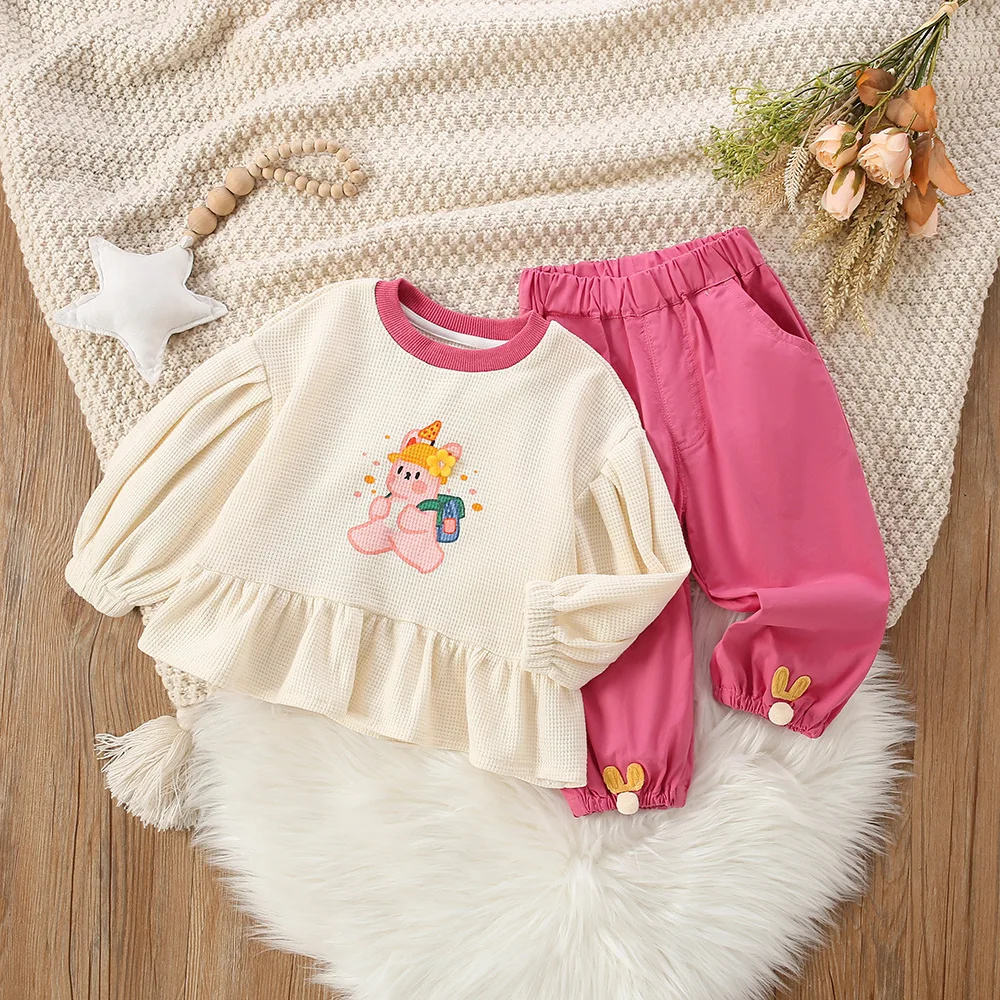 Autumn Baby Girls Cartoon Clothes Sets O-Neck Ruffle Swing Sweatshirts + Elastic Waist Sports Pants 2Pcs Suits Clothing Outfit
Autumn Baby Girls Cartoon Clothes Sets O-Neck Ruffle Swing Sweatshirts + Elastic Waist Sports Pants 2Pcs Suits Clothing Outfit