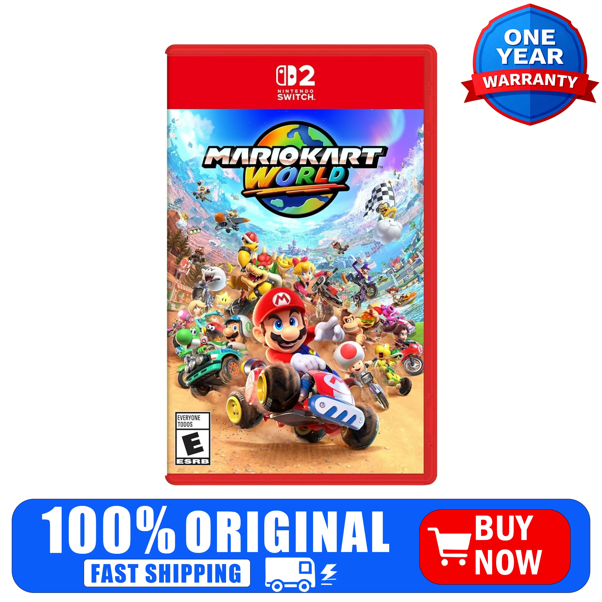 Физическая карта с видеоигрой Mario Kart World (Nintendo Switch 2) - Гонконгская версия
Физическая карта с видеоигрой Mario Kart World (Nintendo Switch 2) - Гонконгская версия