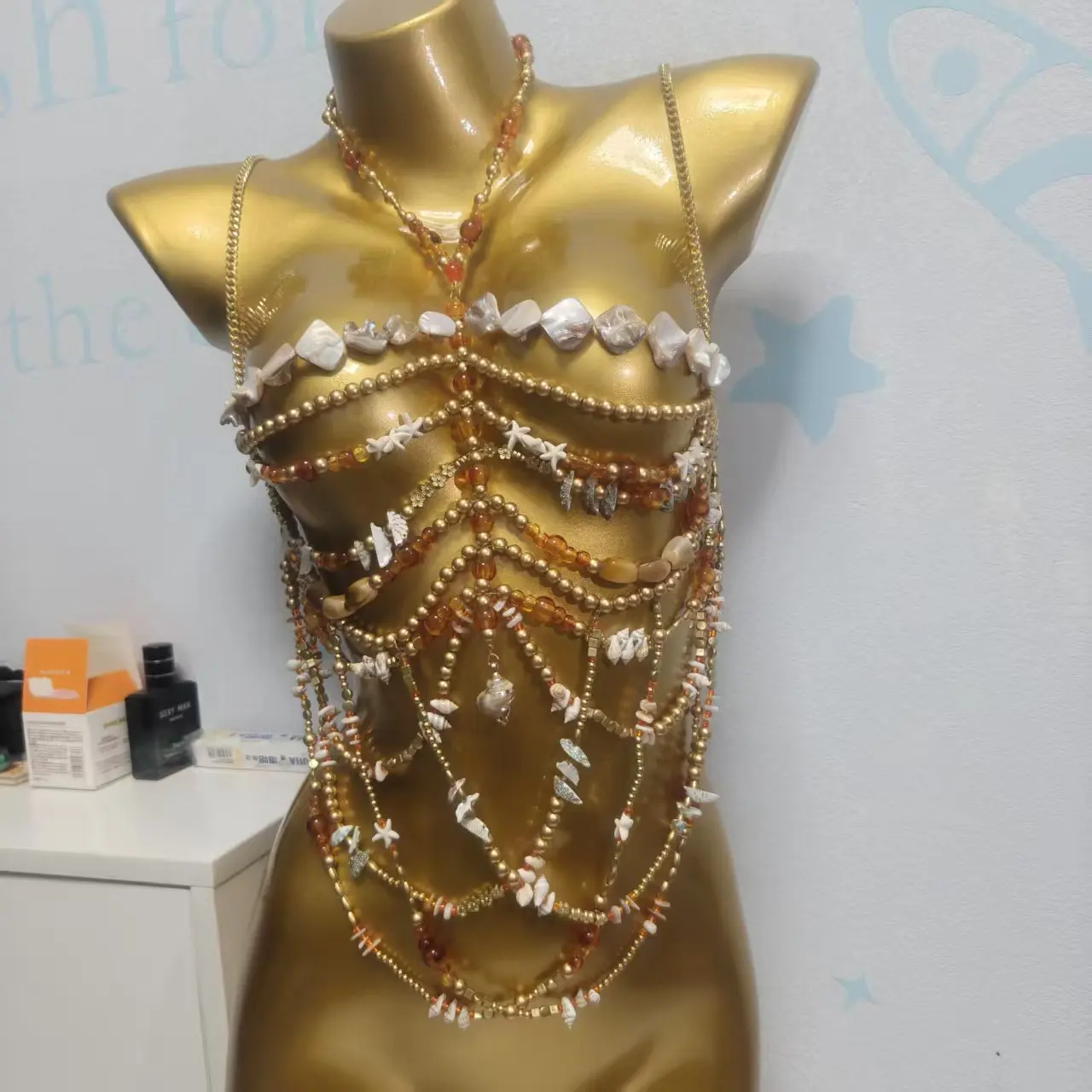 Корсет-боди ручной работы из бисера в форме грудной клетки, цепочка-боди «русалка» для карнавала 2026, женские украшения, сексуальный пляжный наряд, бралетт с ракушками для рейва
Корсет-боди ручной работы из бисера в форме грудной клетки, цепочка-боди «русалка» для карнавала 2026, женские украшения, сексуальный пляжный наряд, бралетт с ракушками для рейва