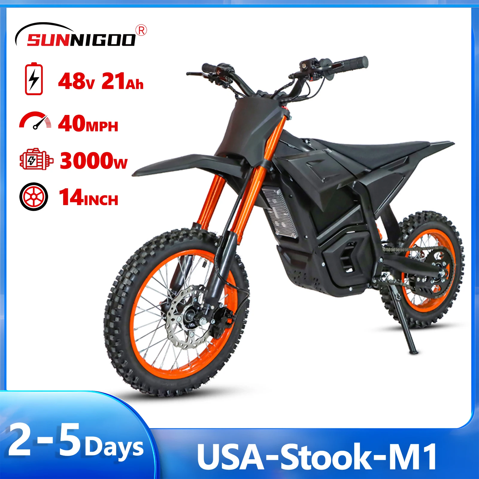 Electric Dirt Bike for Teens Adults, Mid-Drive Motor 3000W, Electric Motorcycle 48V21Ah Battery, Hydraulic Disc Brake,40mph
Electric Dirt Bike for Teens Adults, Mid-Drive Motor 3000W, Electric Motorcycle 48V21Ah Battery, Hydraulic Disc Brake,40mph
