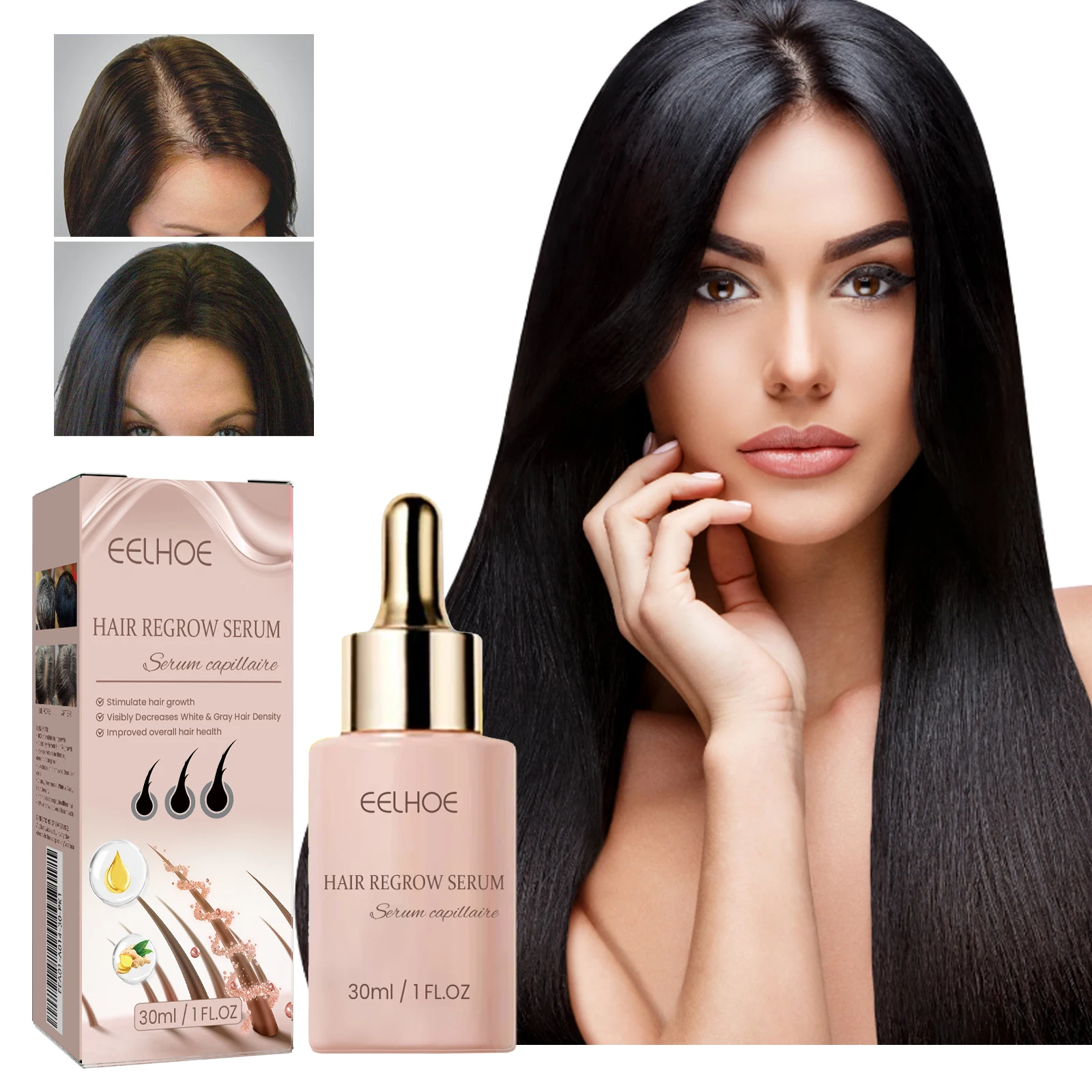 Eelhoe 30ml Nourish Hair Growth Serum Strengthen Hair Roots Repair Split Ends Smooth Prevent Baldness Massage Scalp Care Serum
Eelhoe 30ml Nourish Hair Growth Serum Strengthen Hair Roots Repair Split Ends Smooth Prevent Baldness Massage Scalp Care Serum