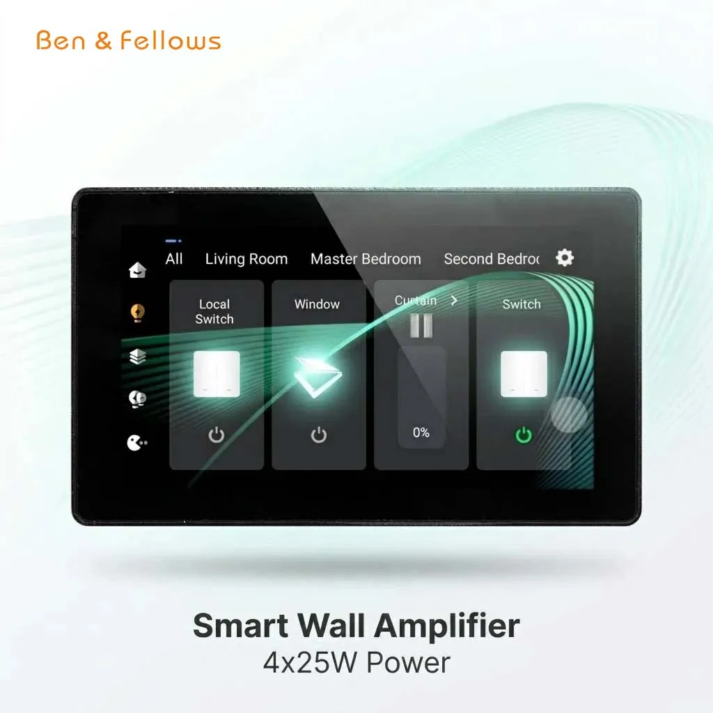 4CH Bluetooth Wall Amplifier with Android Touch Screen Tuya Zigbee Smart Home Audio Controller WiFi In Wall Music System 4x25W
4CH Bluetooth Wall Amplifier with Android Touch Screen Tuya Zigbee Smart Home Audio Controller WiFi In Wall Music System 4x25W