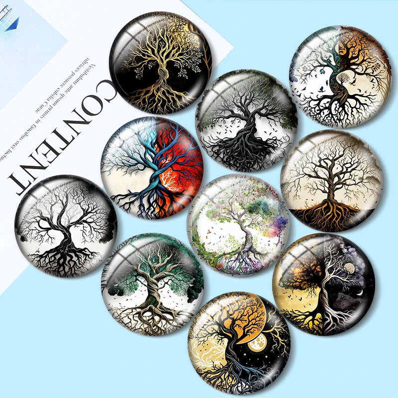 Tree of Life Art 10pcs 12mm/16mm/18mm/25mm Round Photo Glass Cabochon Demo Flat Back Making findings
Tree of Life Art 10pcs 12mm/16mm/18mm/25mm Round Photo Glass Cabochon Demo Flat Back Making findings