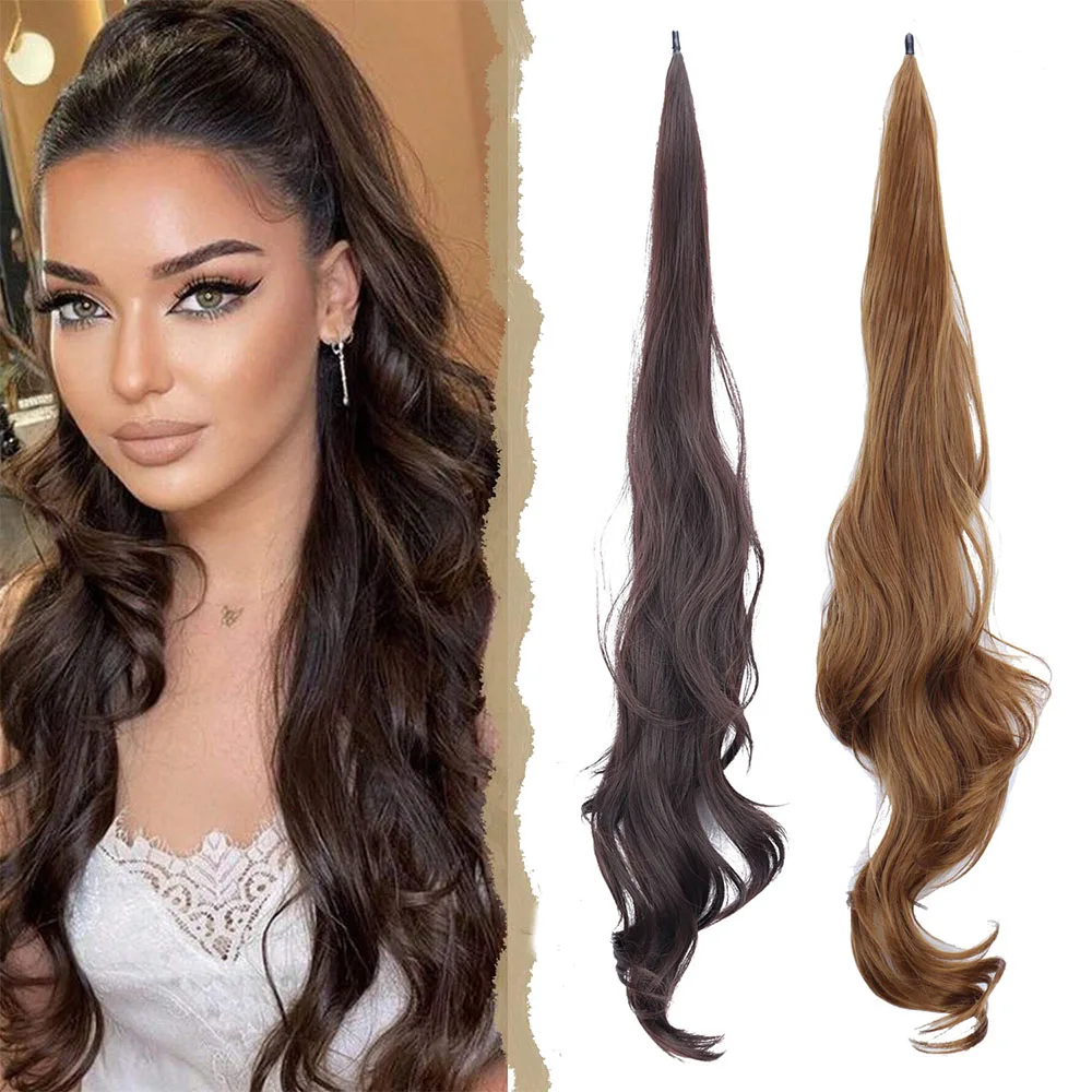 28Inch Synthetic Flexible Wrap Around Ponytail Long Wavy Layered Fake Ponytail Hairpiece Extensions For Women Daily Use
28Inch Synthetic Flexible Wrap Around Ponytail Long Wavy Layered Fake Ponytail Hairpiece Extensions For Women Daily Use