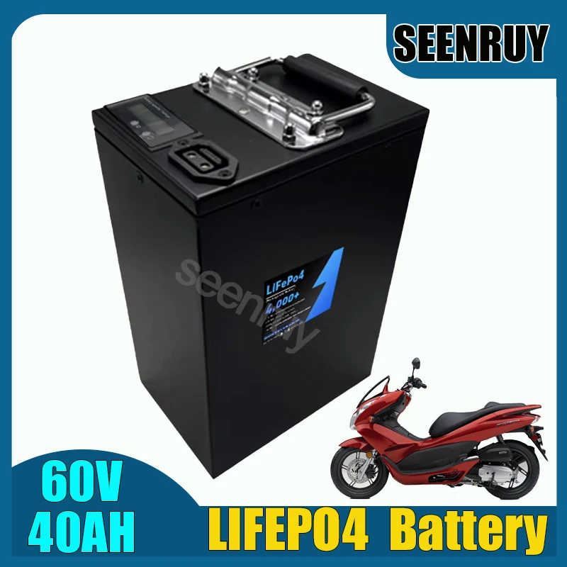 SEENRUY 60 В 40 Ач LIFEPO4 аккумулятор литий-железо-фосфатный аккумулятор с BMS 2500 Вт 3000 Вт 4000 Вт для осмотра мотоцикла
SEENRUY 60 В 40 Ач LIFEPO4 аккумулятор литий-железо-фосфатный аккумулятор с BMS 2500 Вт 3000 Вт 4000 Вт для осмотра мотоцикла