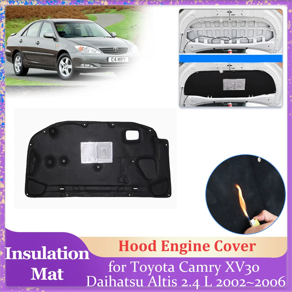 Изоляционная накладка на капот автомобиля для Toyota Camry XV30 Daihatsu Altis 2,4 л 2002 ~ 2006, крышка двигателя, хлопковый звукоизоляционный тепловой коврик, аксессуары
Изоляционная накладка на капот автомобиля для Toyota Camry XV30 Daihatsu Altis 2,4 л 2002 ~ 2006, крышка двигателя, хлопковый звукоизоляционный тепловой коврик, аксессуары